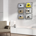 CADUKE 6 Pack Wall File Organizer, Metal Hanging Folder Holder Mail Magazine - Image 7