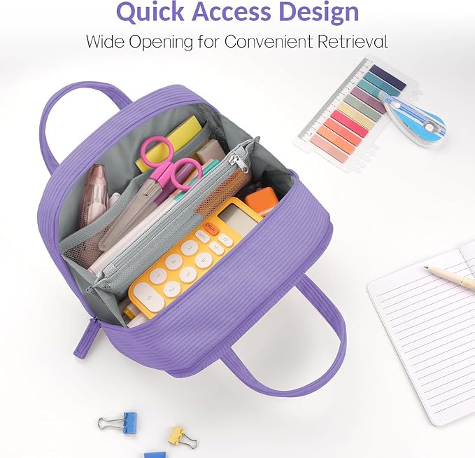 Sooez Large Pencil Case Pouch, Extra Big Pencil Bag - Image 5