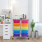 GOFLAME 15-Drawer Rolling Storage Cart, Craft Storage Cart - Image 2
