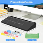 Desktop Glass Whiteboard with Storage, Weekly Calendar Desk Dry Erase White - Image 5