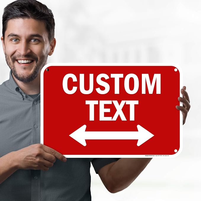 Custom Arrow, Custom Directional Sign, Two way Arrow, 12x18 Inches, 55 mil - Image 2