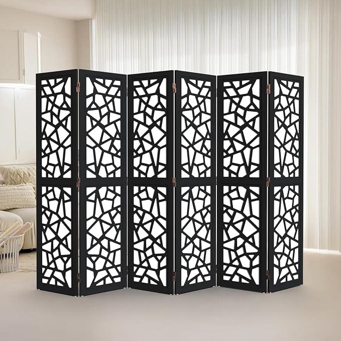 VINGLI 70'' H Room Divider, Non-Woven Fabric Privacy Screen, Indoor Partition - Image 2