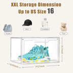 5 Pack Clear Stackable Shoe Organizer Box - Image 2