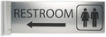 ALPHA DOG SIGNS Corridor Projecting Hallway Bathroom Sign, Left Arrow, by AlphaDog