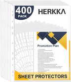 Sheet Protectors, HERKKA 400Pack Heavy Duty Page Protectors Holds 8.5 x 11 inch by HERKKA