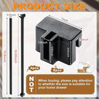 Epakh 4-Piece PVC Black Hanging File Folder Rails - Image 2