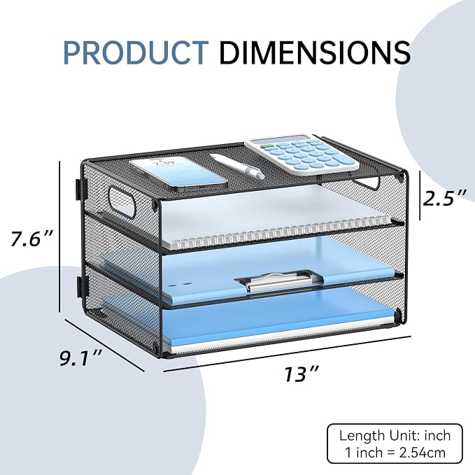 Daltack 3-Tier Paper Organizer - Image 2