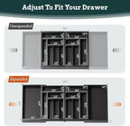 Silverware Organizer Large, Magnetic Connected Expandable 13 Slots Silverware - Image 4