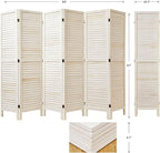 Room Dividers and Folding Privacy Screens, Wood Louvered Separators Divider Wall - Image 3