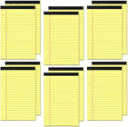 12 Pack Small Yellow Legal Pads 5x8 Note Pads 5x8 College Ruled Yellow Notepads by Aidunmis