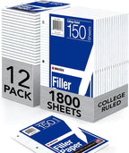 Kaisa Filler Paper Notebook Paper College Ruled 8"x10.5" Loose Leaf Paper by KAISA
