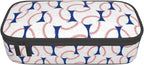 Baseball Blue White Ball Pencil Case Big Capacity Storage Pencil Pouch - Image 9