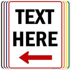Custom Arrow, Custom Directional Sign, Left Arrow, 24x30 Inches, 55 mil thick by MySignCenter
