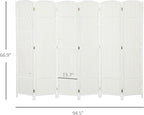 HOMCOM Room Divider, 6 Panel Folding Privacy Screen, 5.6' Tall Freestanding - Image 7
