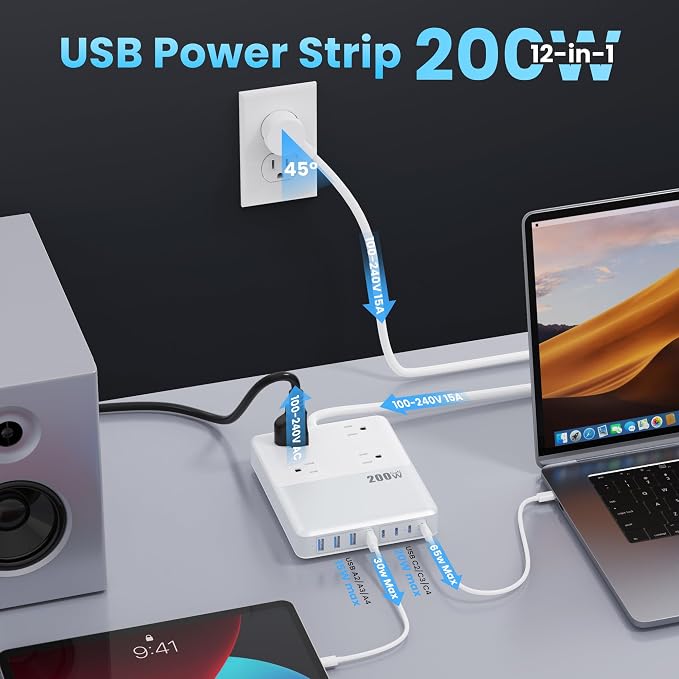 12-in-1 Charging Station USB C Power Strip - Image 5