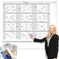 Jumbo Dry Erase Yearly Whiteboard Wall Calendar, Huge 12 Month Laminated by PartyFunny