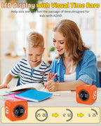 Digital Pomodoro Timer Cube 5/10/25/50min, Visual Productivity Flip Timer - Image 5