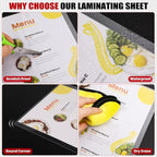 CAREGY 100 Pack Laminating Sheets, Holds 8.5 x 11 Inch Sheets, 5 Mil Thermal - Image 6
