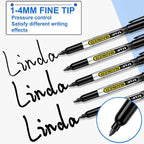 SFAIH 100 Black Permanent Markers Bulk -1s Quick Drying, Fine Point Markers - Image 7