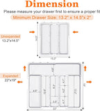 Spaclear Large Utensil Drawer Organizer Expandable Silverware Organizer - Image 4