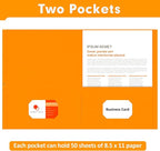 Two Pocket Folders, PANDRI 50 Pack 2 Pocket Folders, Letter Size Paper File - Image 4