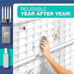 Large Dry Erase Calendar for Wall, Reusable - Image 5