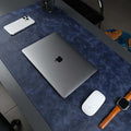 TORONATA Jersey Genuine Calfskin Leather Desk Pad, Office Desk Mat by TORONATA