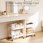 Ufriandz Under Desk Storage Cart 2 Tier Utility Rolling Cart - Image 5