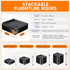 Furniture Risers, 8 Pack Bed Risers - Image 2