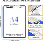 2 PCS Blue Plastic Clipboard - Image 3