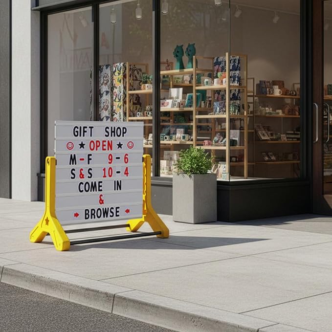 Swinging Changeable Message Sidewalk Sign 36″ x 37″ – Outdoor Advertising Sign - Image 2