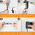 ShineTech Led Desk Lamp for Office Home, Bright Double Head Desk Light - Image 5