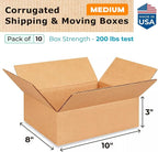 Medium Moving & Shipping Boxes 10x8x3 inches - Image 2