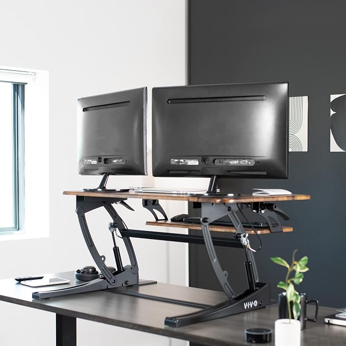 VIVO 36 inch Height Adjustable Stand Up Desk Converter, V Series, Quick Sit to - Image 7