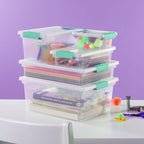 Sterilite 24-Pack Clip Box, Stackable Clear Plastic Bins - Image 4