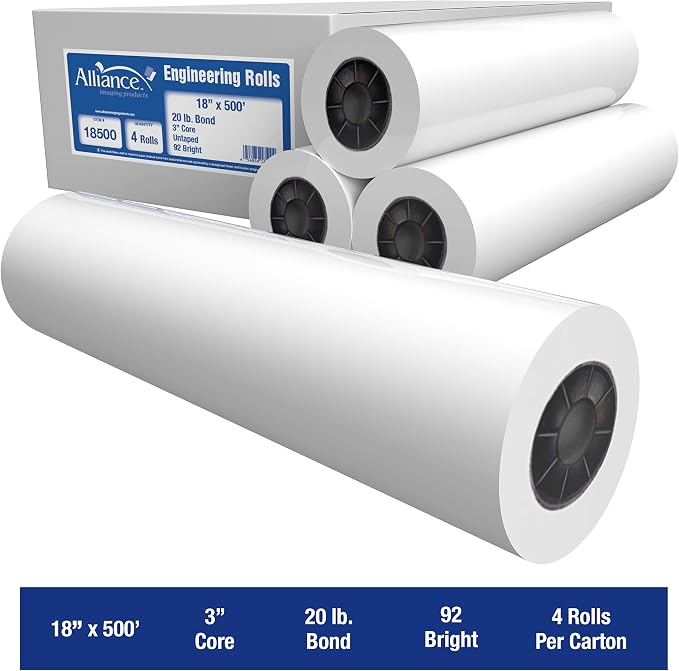 Alliance Wide Format Paper Rolls, 20lb - Image 2