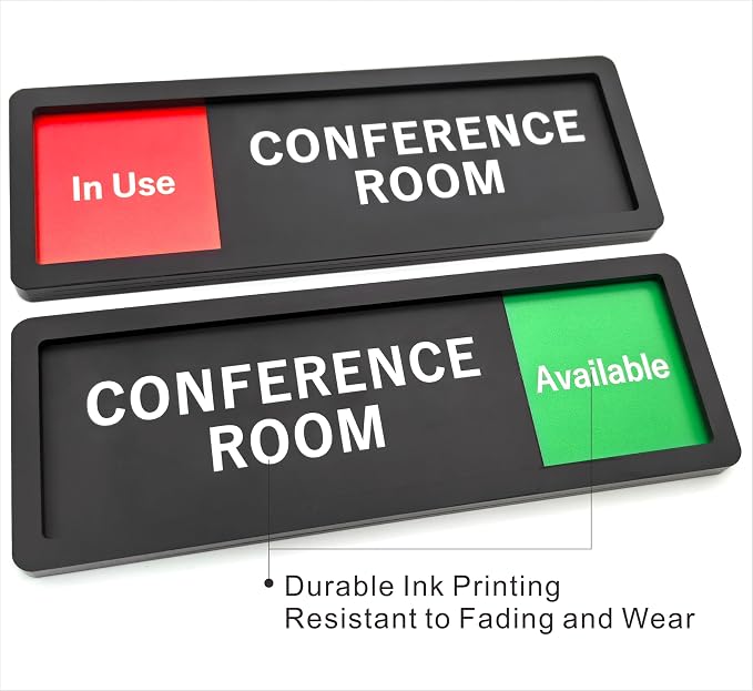 Conference Room Sign – In Use/Available Slide Switch Sign, Premium Durable - Image 3