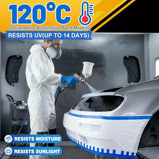 Aheroi Painters Masking Tape, 120℃/24 Rolls Blue Painting Tape Automotive - Image 3