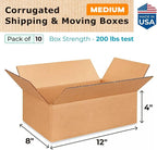 Medium Moving & Shipping Boxes 12x8x4 inches - Image 2