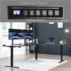 VIVO Electric Corner 84 x 63 inch L-Shaped Standing Desk, Memory Height - Image 5