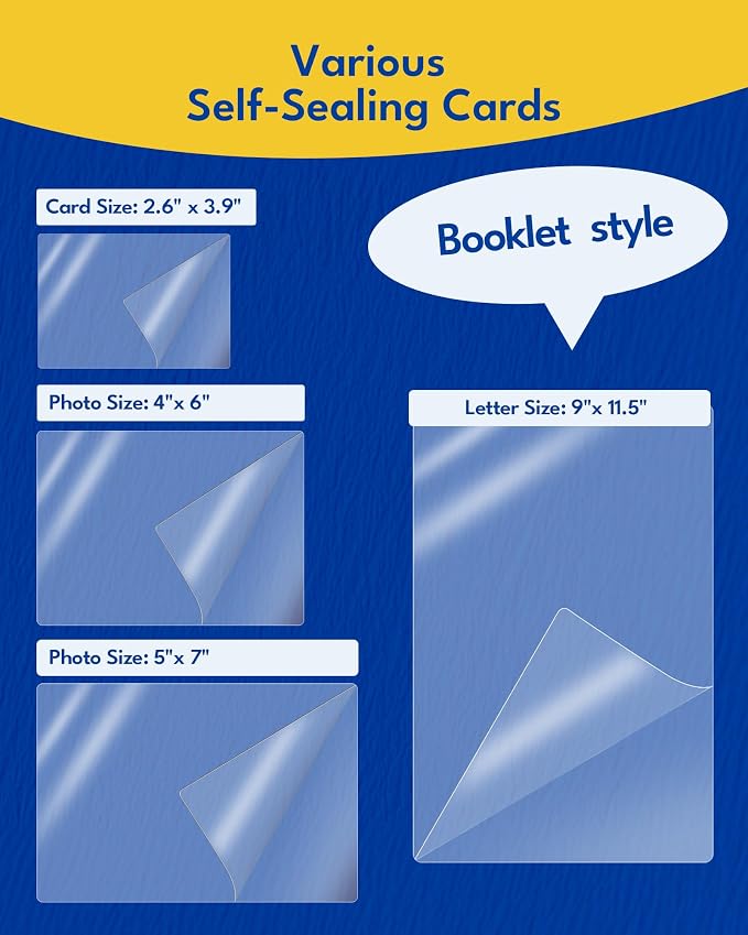 Uinkit 10Mil Self-Sealing Laminating Pouches Business Card Size, - Image 10