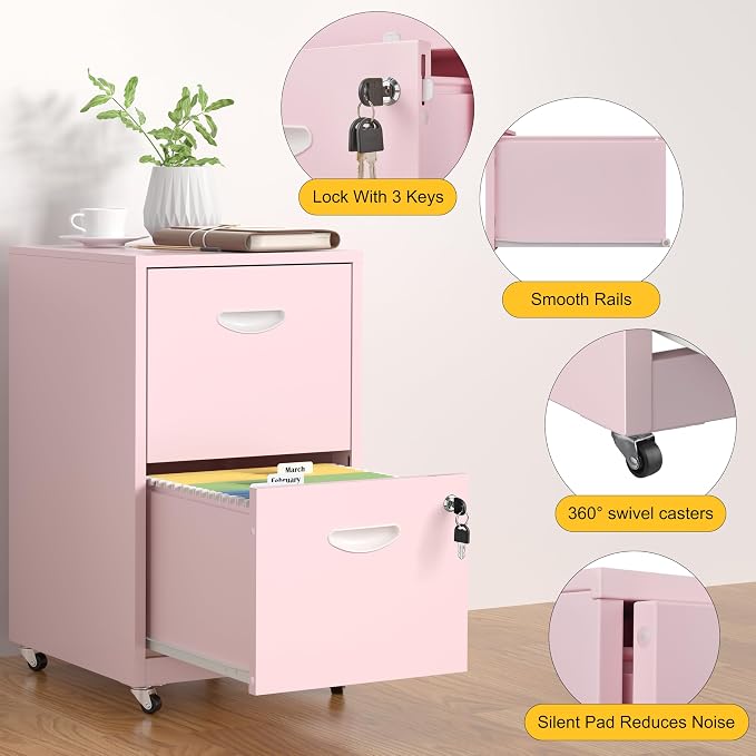 SteeLoong 2 Drawer File Cabinet - Image 5