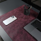 TORONATA Jersey Genuine Calfskin Leather Desk Pad, Office Desk Mat - Image 4