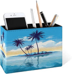 Famame Tropical Island Palm Trees Pencil Holder by Famame
