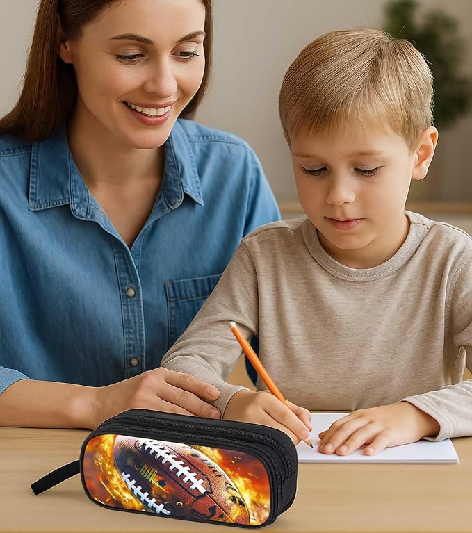 AnySmic Football Pencil Case for Boys and Girls, Sports Large Capacity Pencil - Image 6