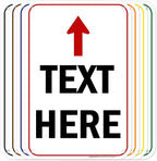 Custom Arrow, Custom Directional Sign, Up Arrow, 12x18 Inches, 55 mil thick by MySignCenter