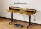 Claiks Standing Desk with Drawers, Adjustable Stand Up Electric Standing Desk - Image 3