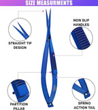Cross Edge Spring Scissors 5 Inch straight Stainless Steel Precision Eyebrow & - Image 6