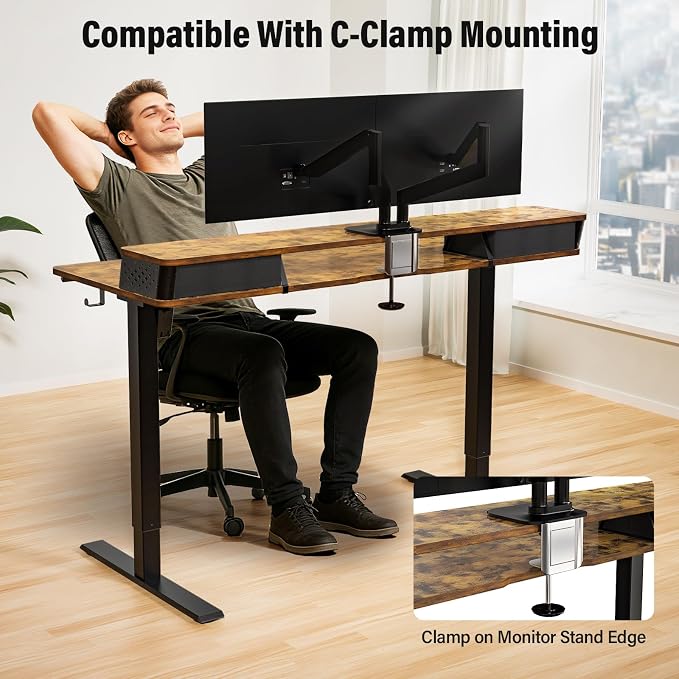 Kingant 48 x 24 Inch Electric Standing Desk - Image 8