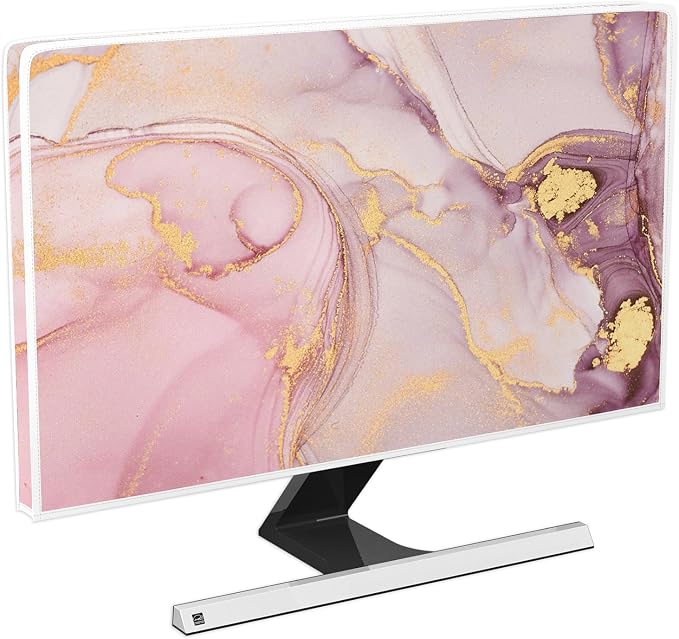 Baocicco Pink Gold Marble Waterproof Screen TV Cover 50, 52 Inch Decorative by Baocicco